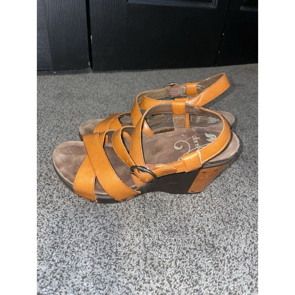 Dansko Frida Wedge Sandals Size 38 (U.S 8) Burnt Orange - Picture 5 of 12